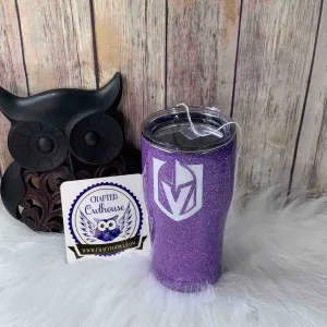 20 oz. Holographic Purple VGK Hockey Curved Tumbler
