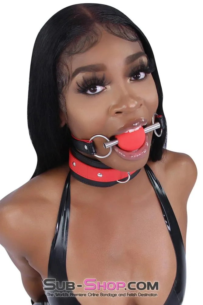 2212MQ      Chomp at the Bit Red Silicone Ball Gag
