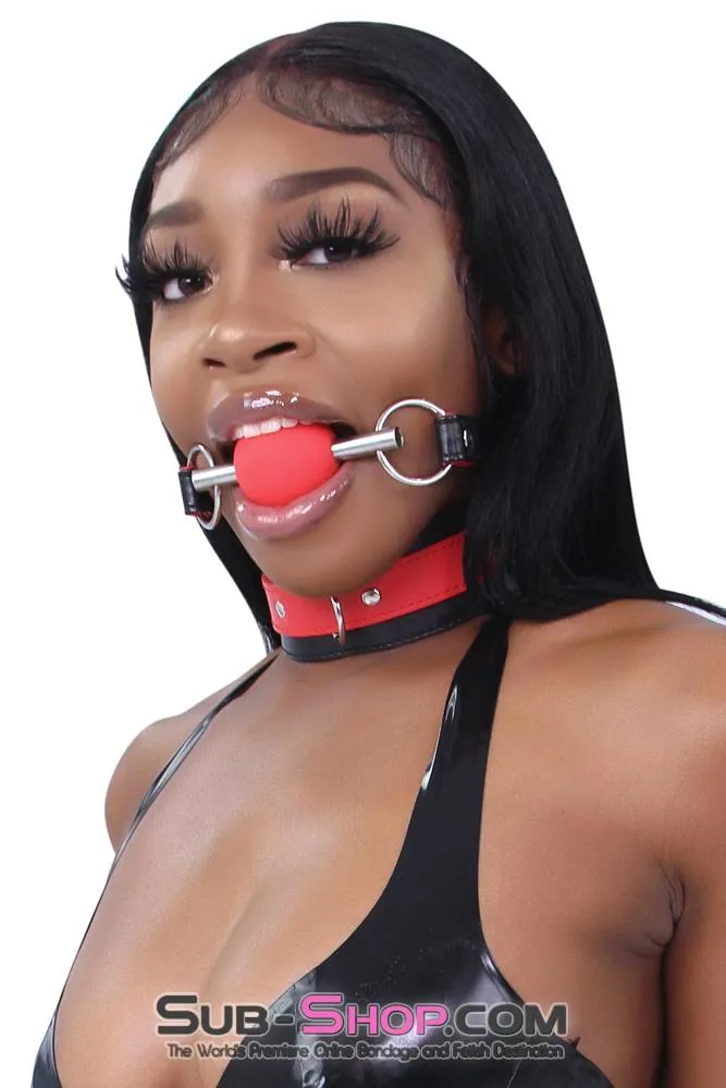 2212MQ      Chomp at the Bit Red Silicone Ball Gag