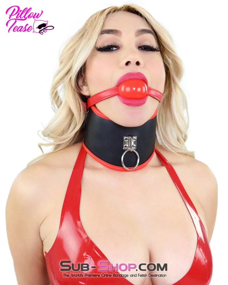 6886DL      Red Rubber Ballgag on Red Strap - MEGA Deal