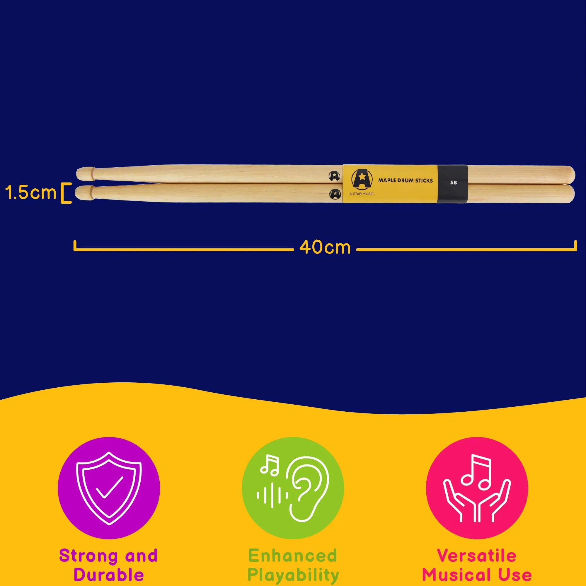 A-Star 5B Maple Drum Sticks