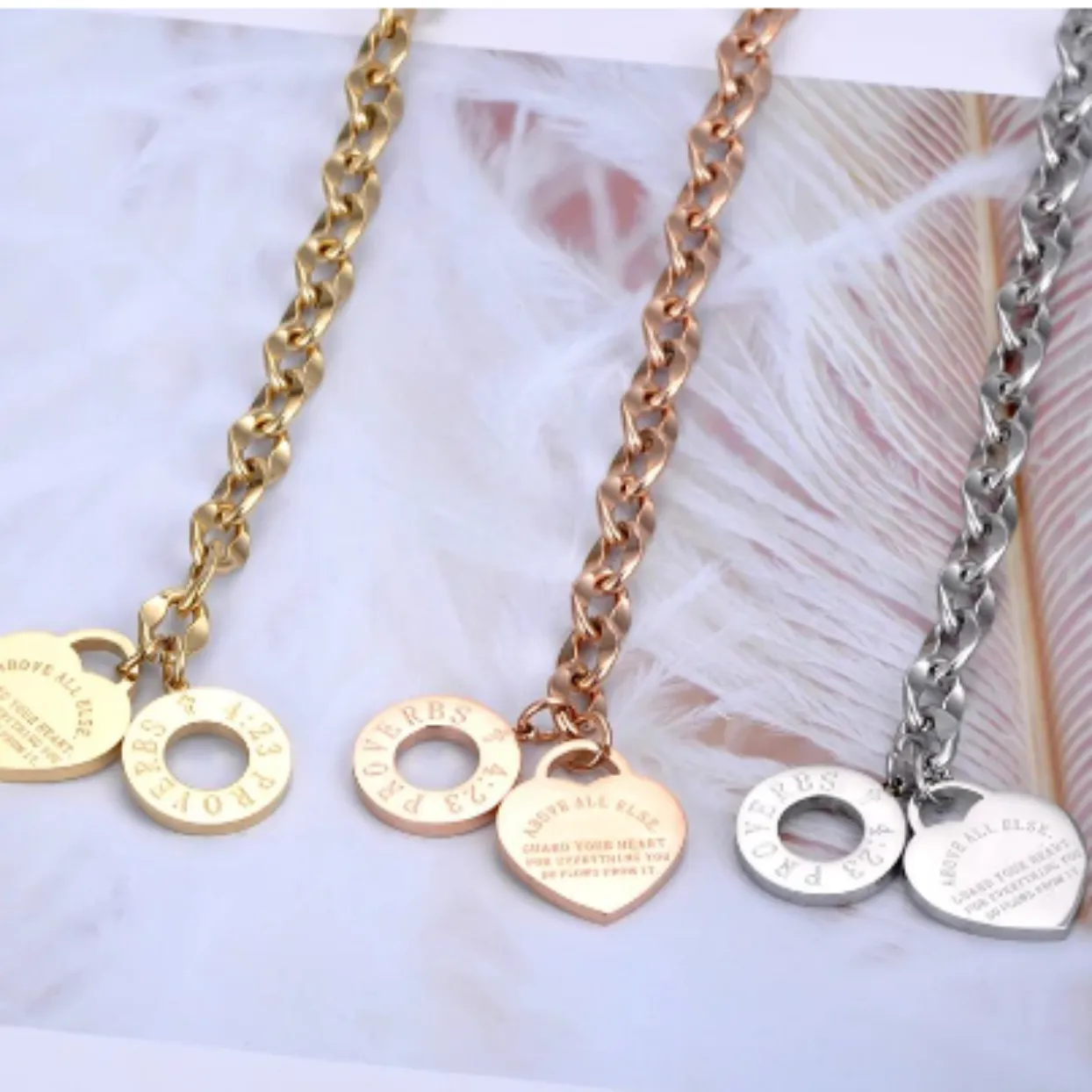 ABOVE ALL ELSE - 18K ROSE GOLD / GOLD / SILVER - WATERPROOF NECKLACE