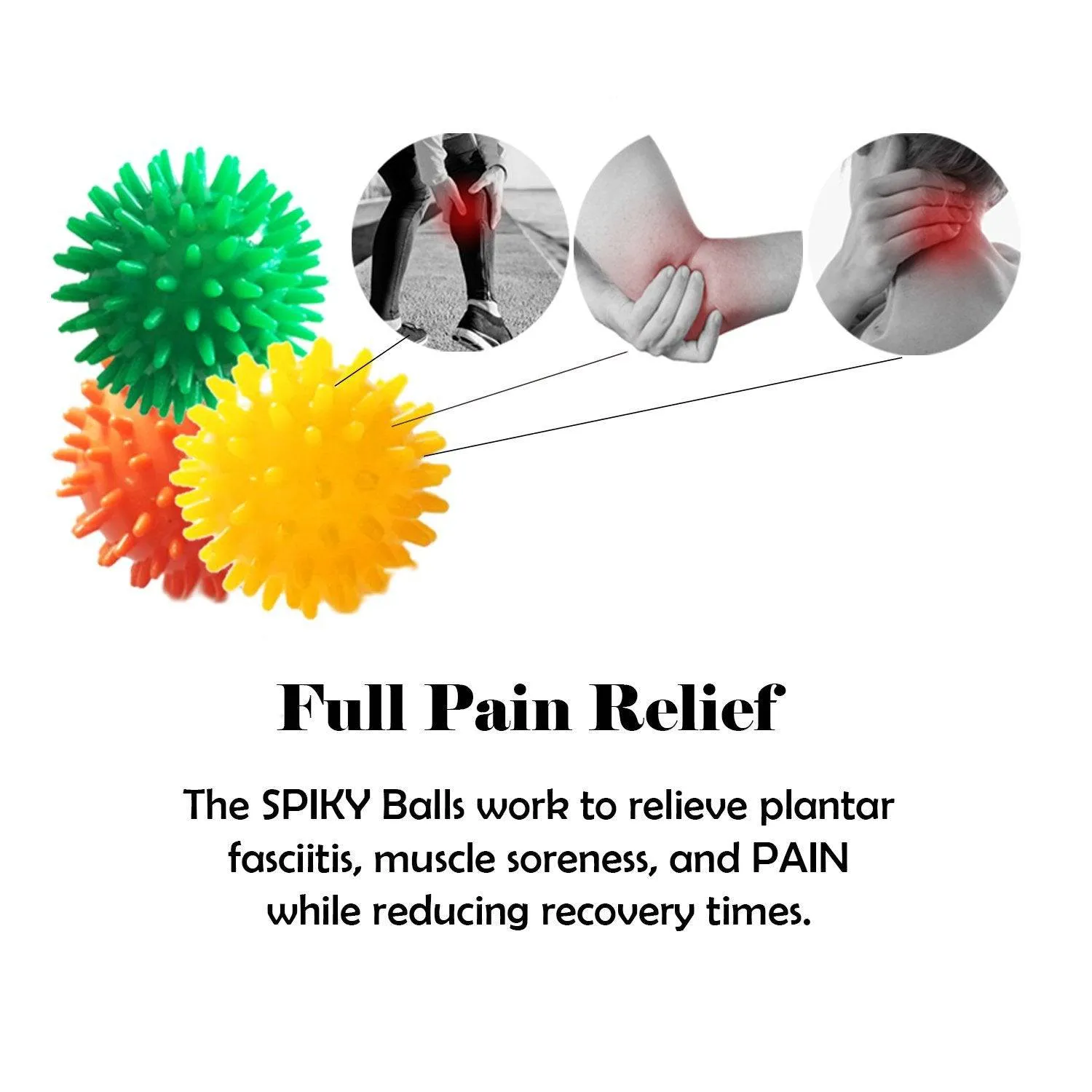 activelife - Spiky Massage Ball, Feet, Neck, and Back Massager, Full Body Deep Tissue Muscle Therapy, Plantar Fasciitis Foot and Muscle Roller