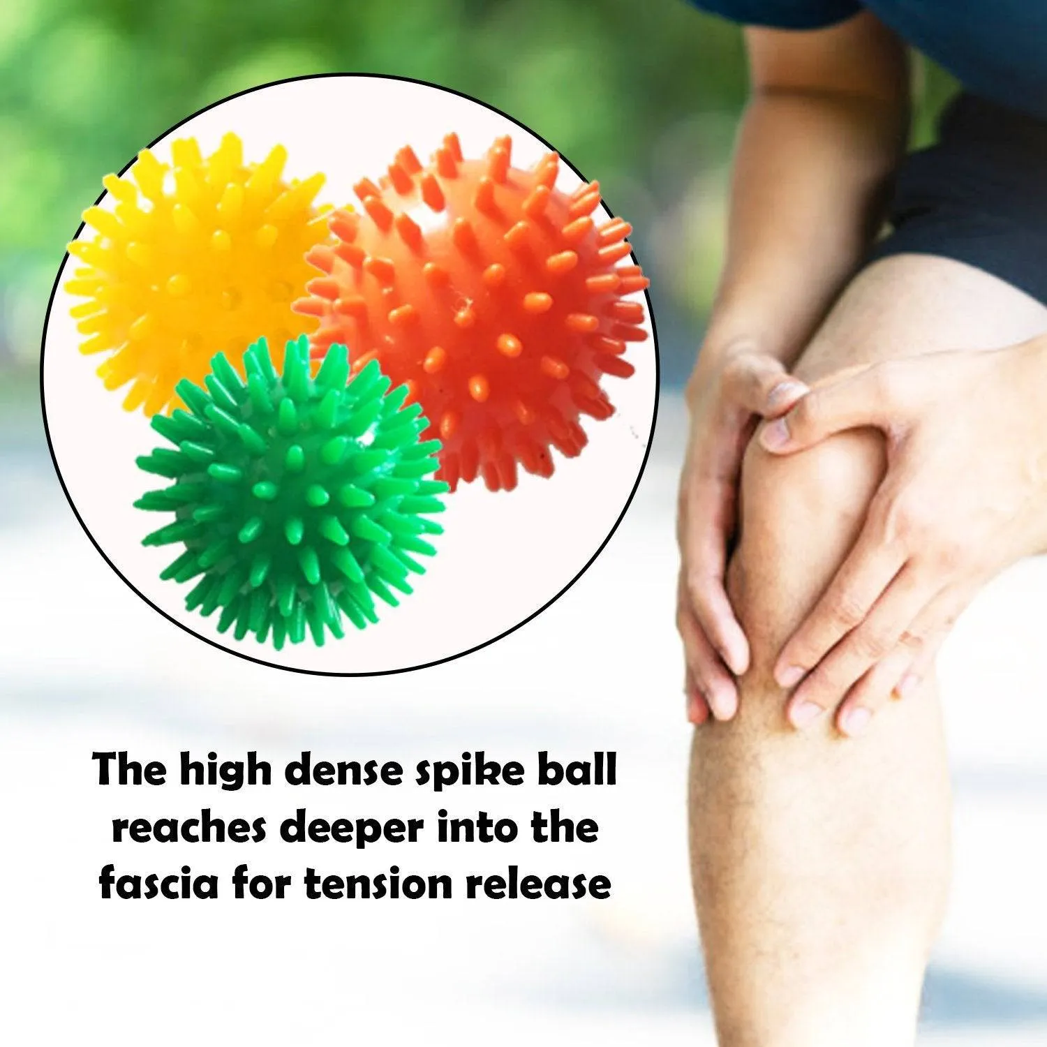 activelife - Spiky Massage Ball, Feet, Neck, and Back Massager, Full Body Deep Tissue Muscle Therapy, Plantar Fasciitis Foot and Muscle Roller