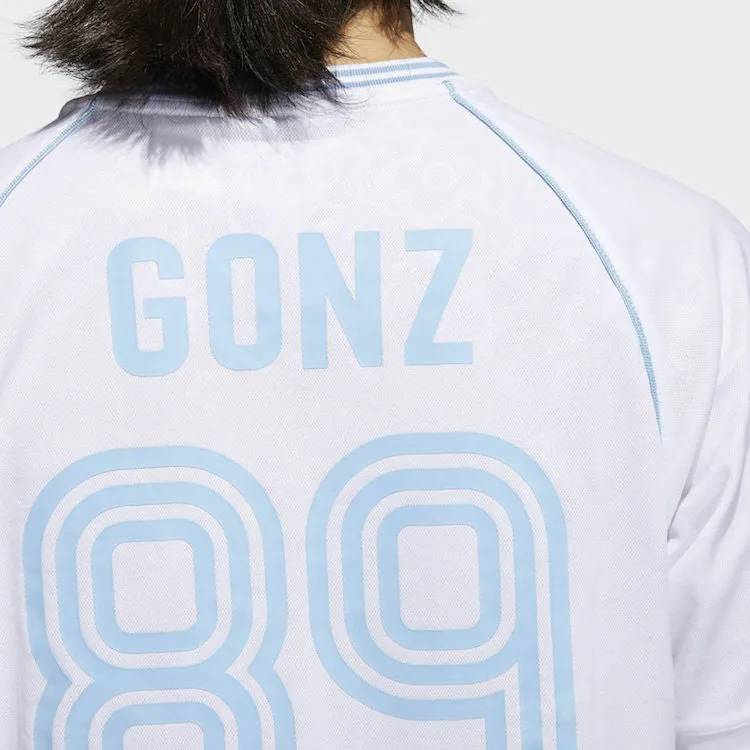 Adidas Skateboarding X Krooked Jersey White/Clear Blue T-Shirt