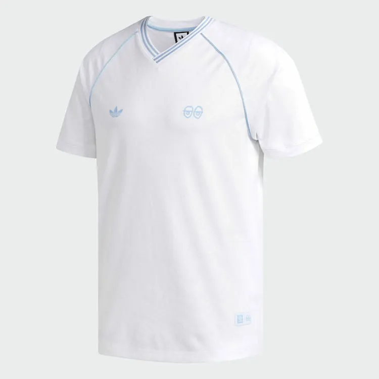Adidas Skateboarding X Krooked Jersey White/Clear Blue T-Shirt