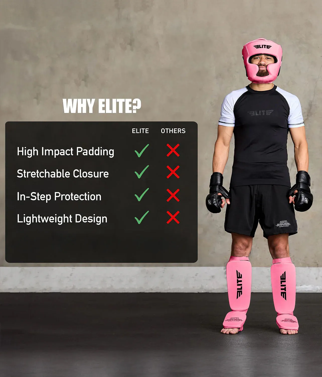 Adults' Standard Pink Training Shin Guards
