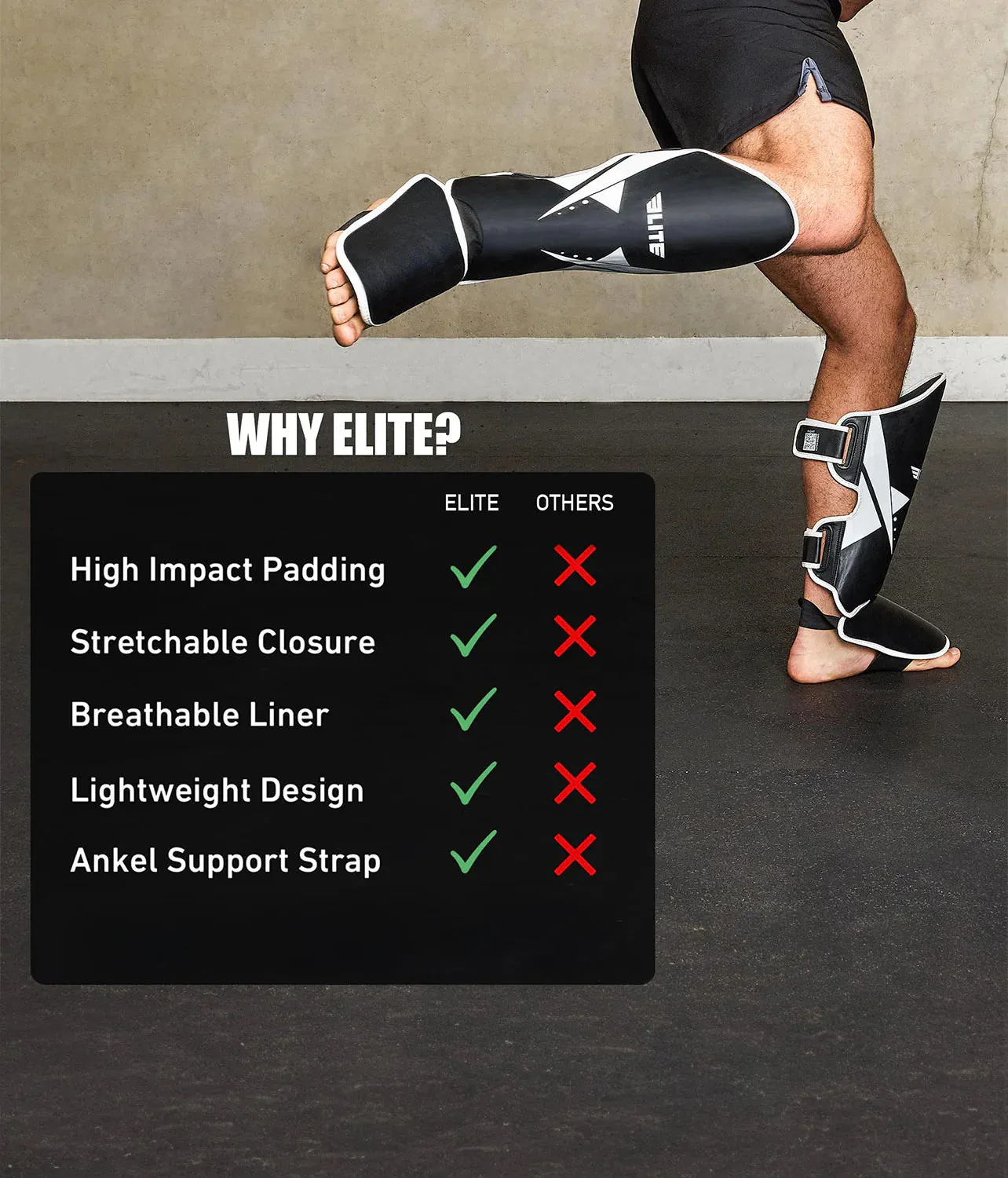 Adults' Star White Muay Thai Shin Guards