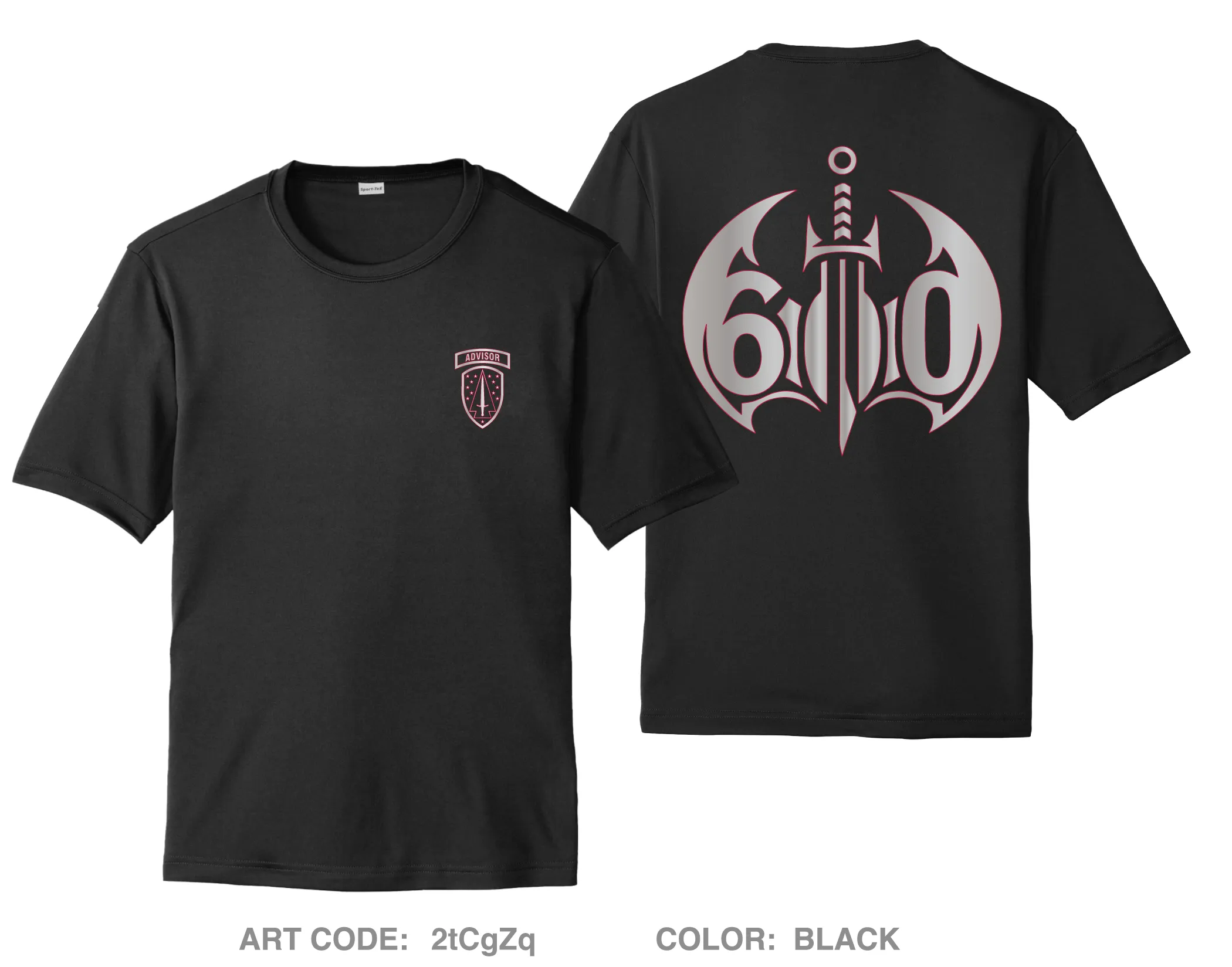Bat 600 54th SFAB Hi-Tech Performance Unisex SS Tee - 2tCgZq