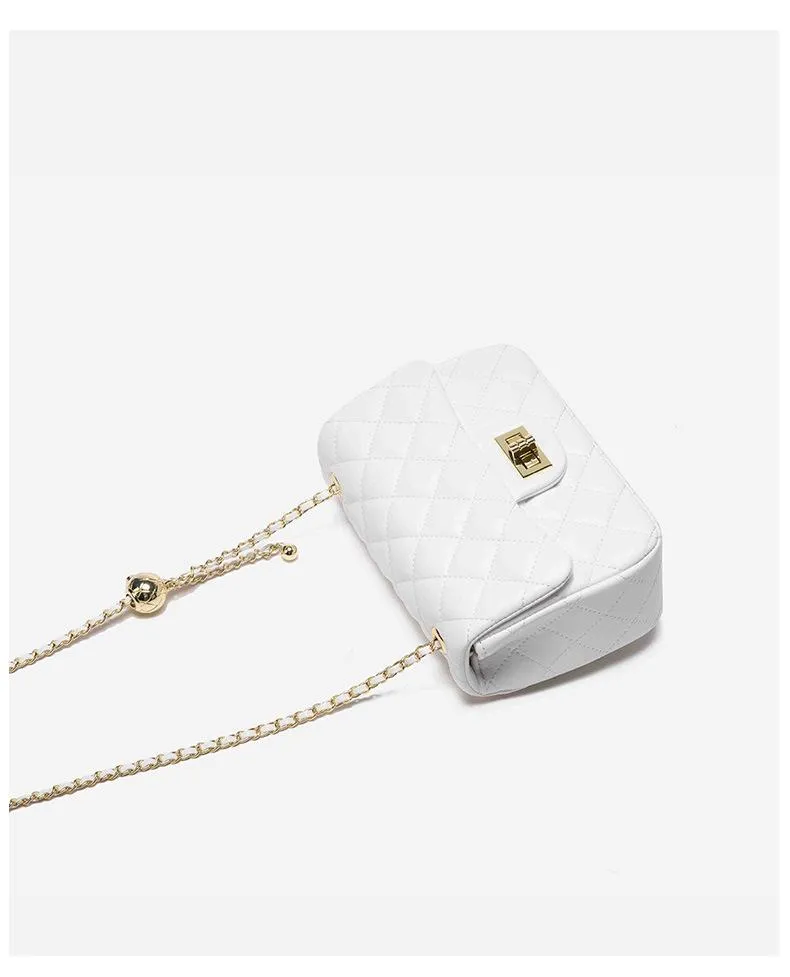BB01ZS Square Fat Little Golden Ball Rhombus Chain Bag Female Small Fragrant Style Shoulder Messenger Bag Live Special Supply