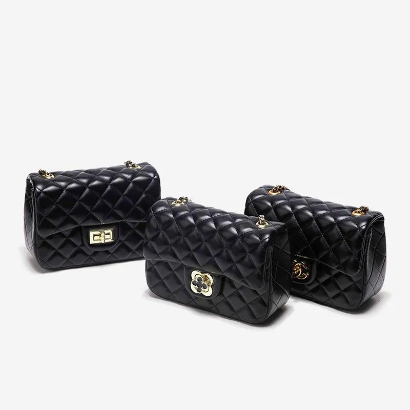 BB01ZS Square Fat Little Golden Ball Rhombus Chain Bag Female Small Fragrant Style Shoulder Messenger Bag Live Special Supply