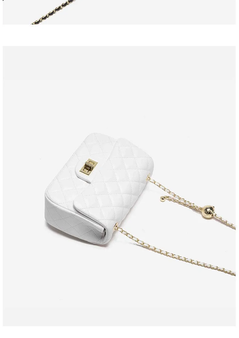BB01ZS Square Fat Little Golden Ball Rhombus Chain Bag Female Small Fragrant Style Shoulder Messenger Bag Live Special Supply