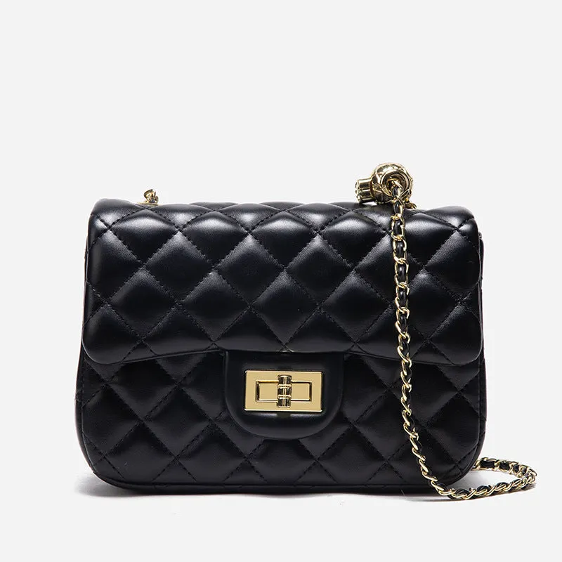 BB01ZS Square Fat Little Golden Ball Rhombus Chain Bag Female Small Fragrant Style Shoulder Messenger Bag Live Special Supply