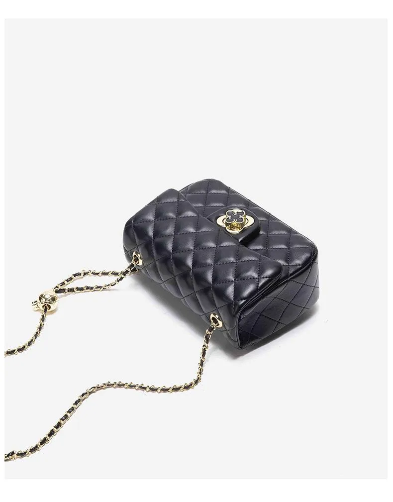 BB01ZS Square Fat Little Golden Ball Rhombus Chain Bag Female Small Fragrant Style Shoulder Messenger Bag Live Special Supply