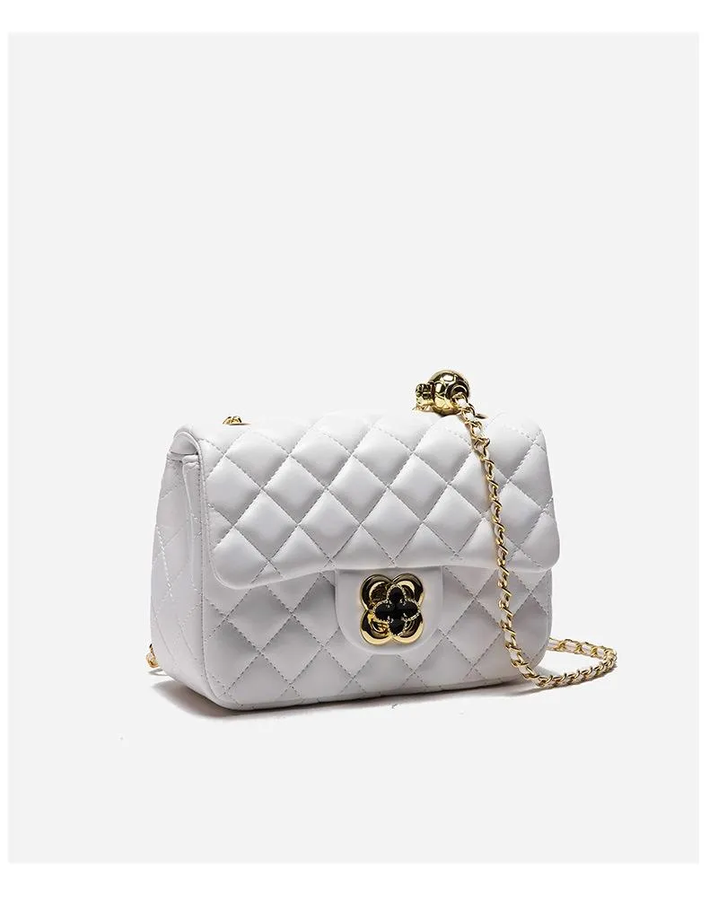 BB01ZS Square Fat Little Golden Ball Rhombus Chain Bag Female Small Fragrant Style Shoulder Messenger Bag Live Special Supply
