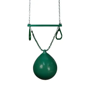 Buoy Ball with Bar and Rings Green Metal