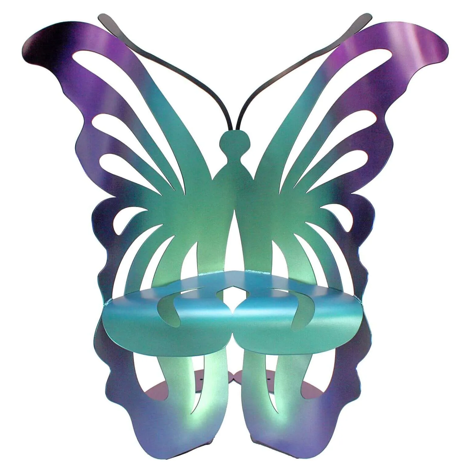 Butterfly Rocking Chair, Metal Outdoor-Indoor Sculptural Furniture by Cricket Forge