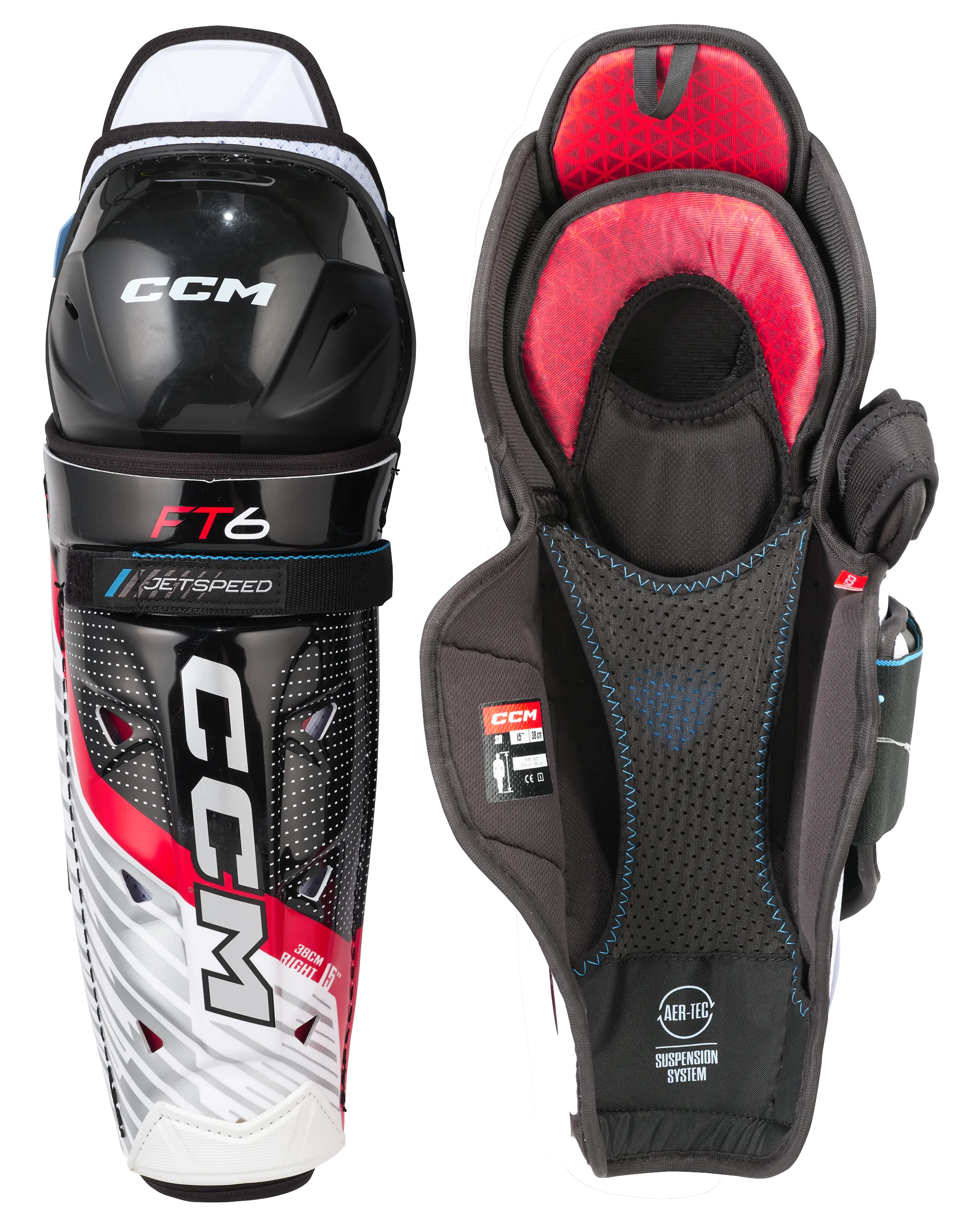 CCM JetSpeed FT6 Junior Shin Guards