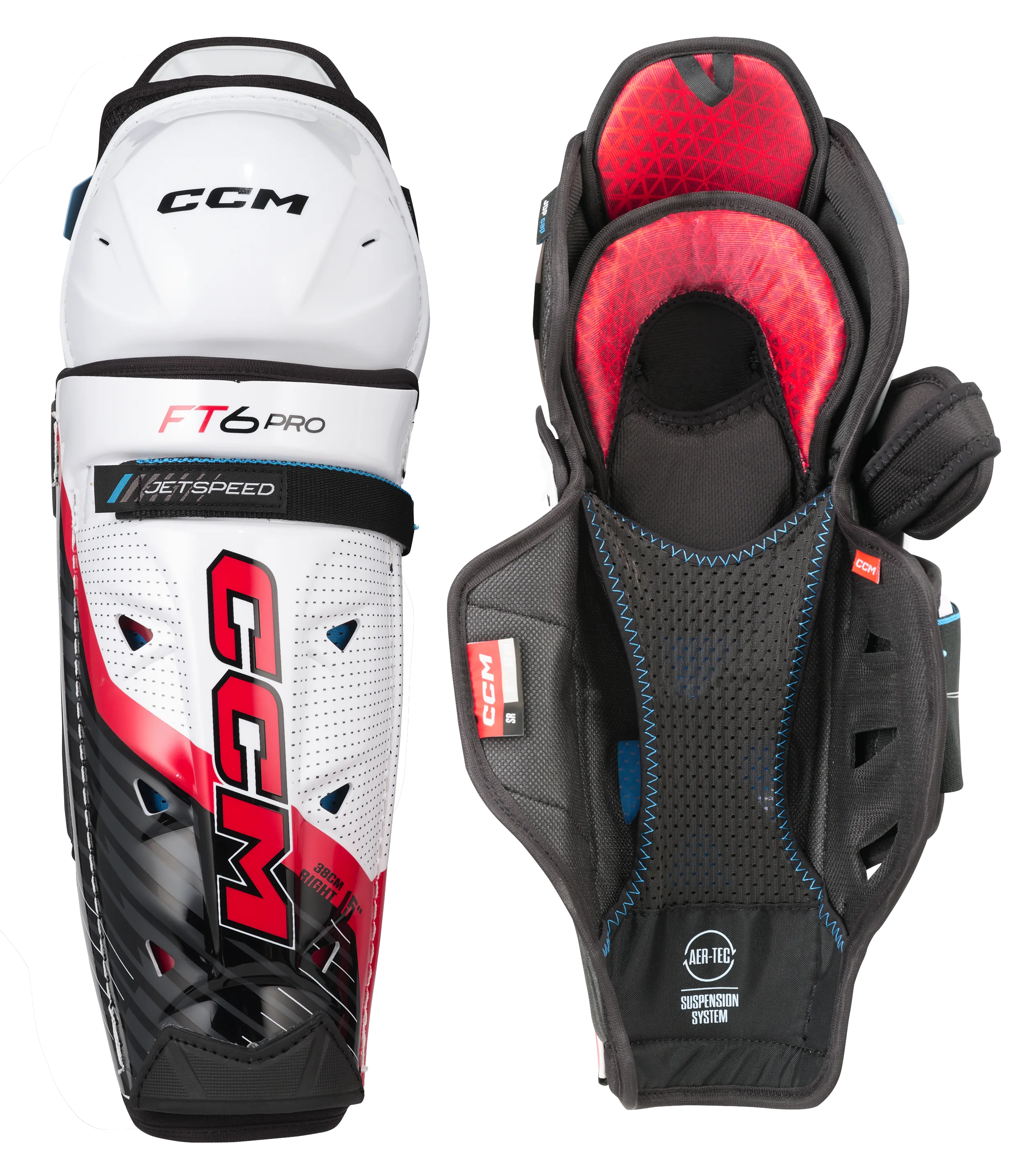 CCM JetSpeed FT6 Pro Junior Shin Guards