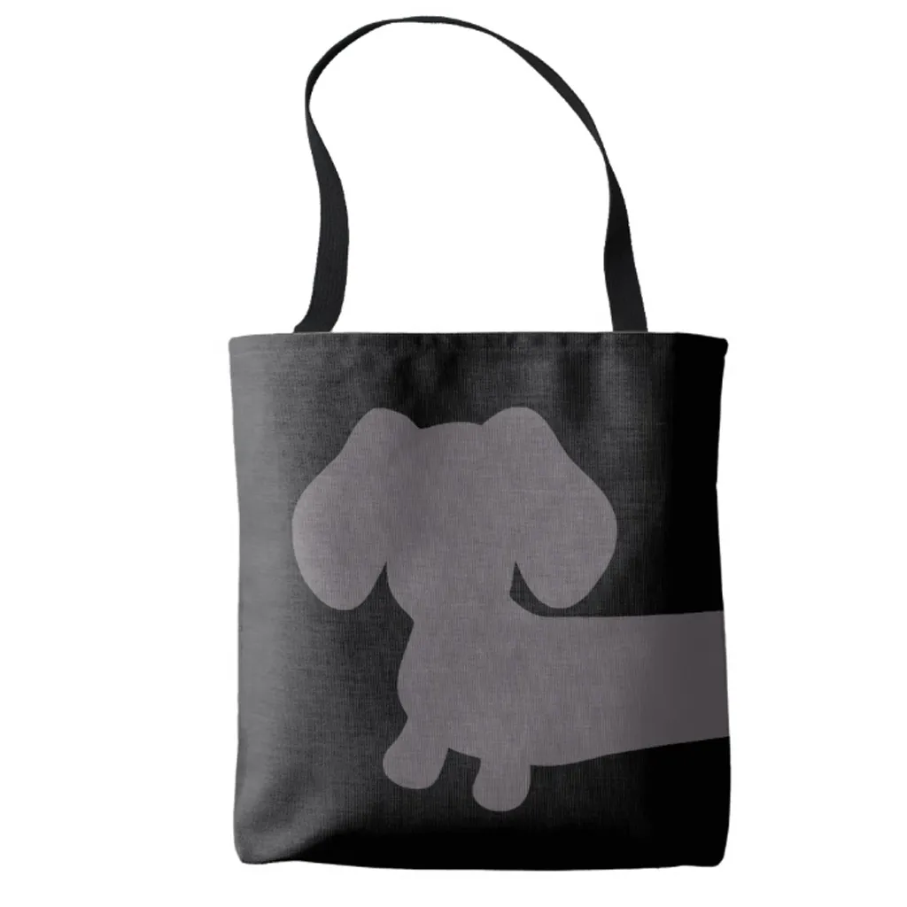 Cheeky Dachshund Wrapped Around Tote Bag