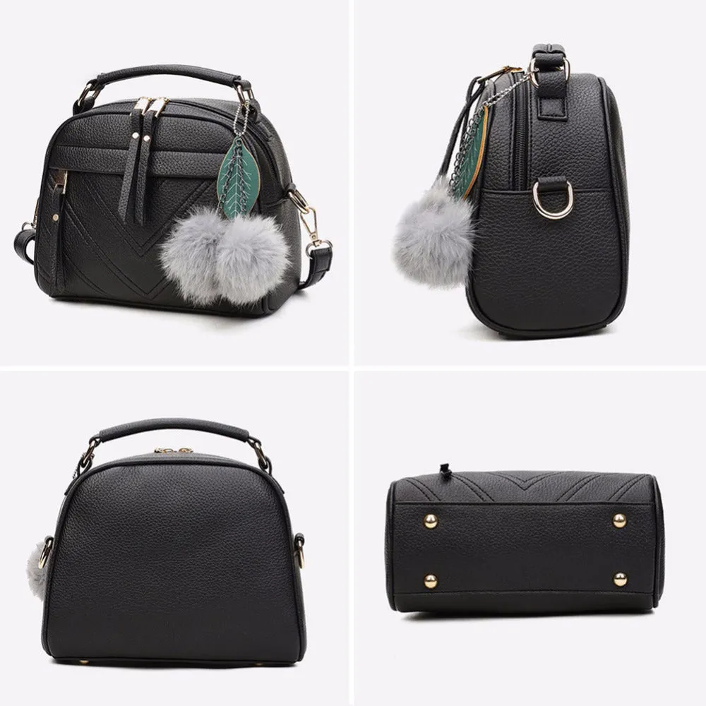 Chic PU Leather Messenger Bag