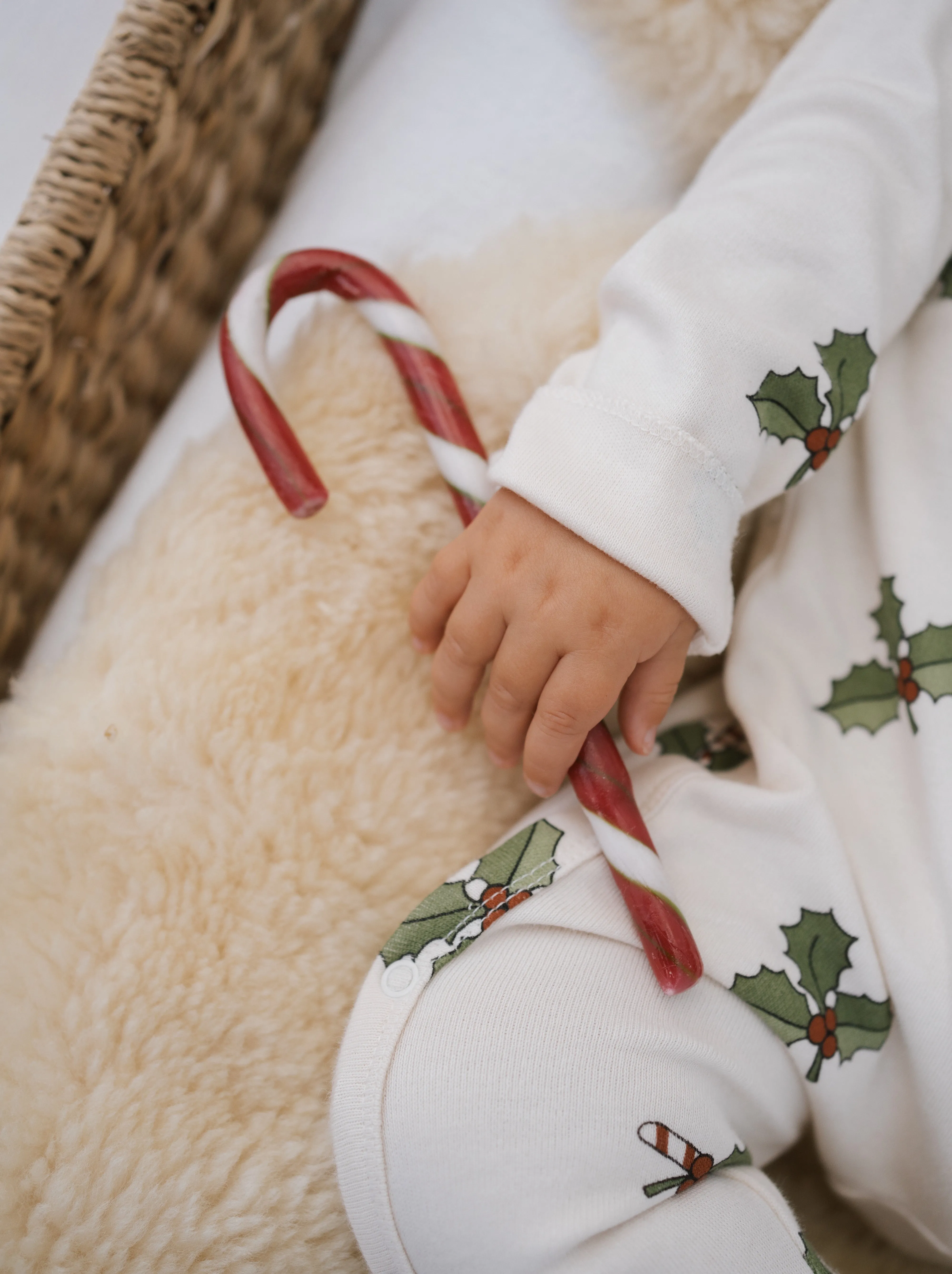 Christmas Holly Footed Suit