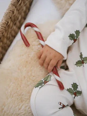 Christmas Holly Footed Suit