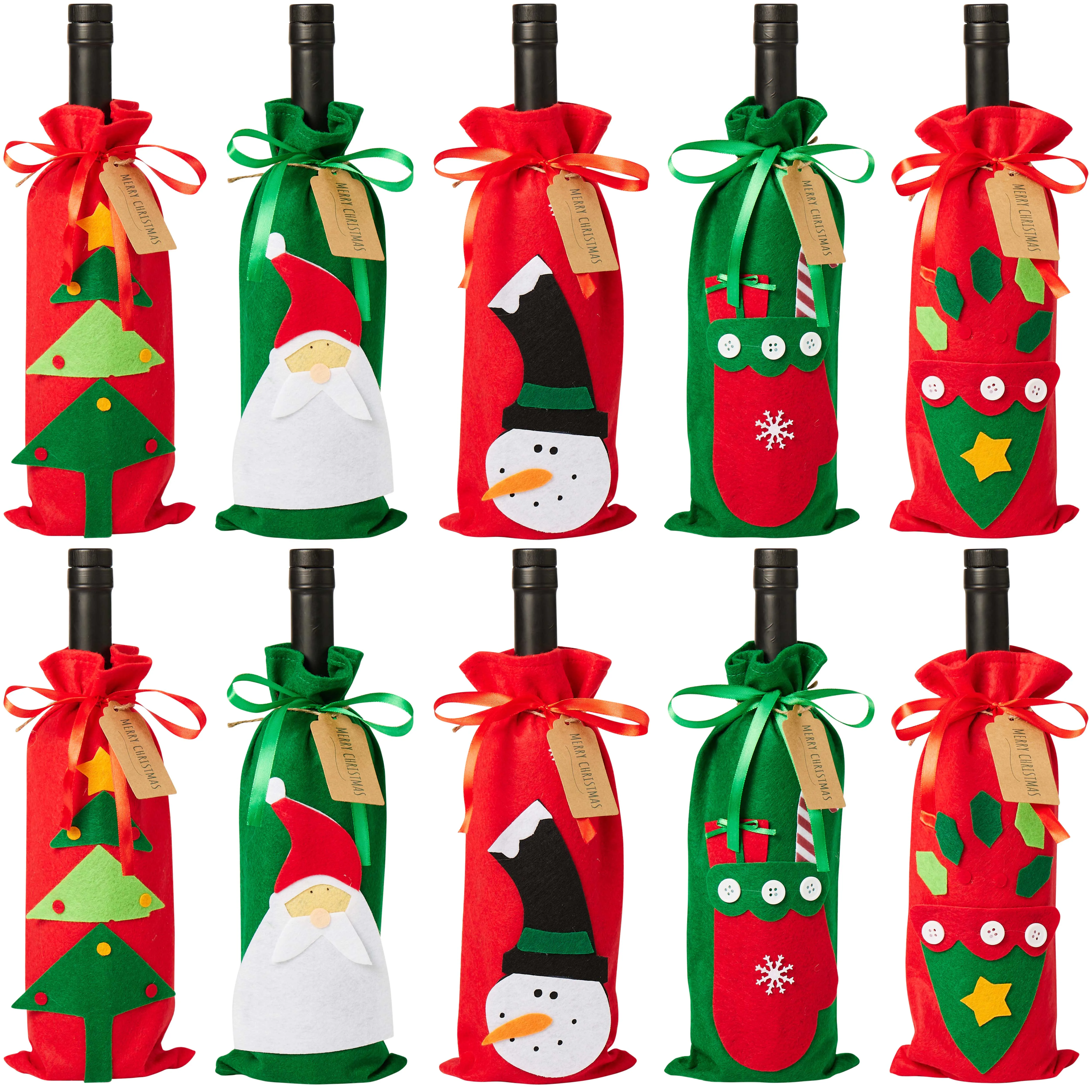 Christmas Wine Bottle Gift Covers