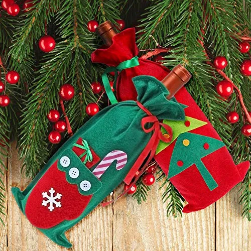 Christmas Wine Bottle Gift Covers