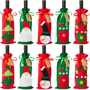 Christmas Wine Bottle Gift Covers