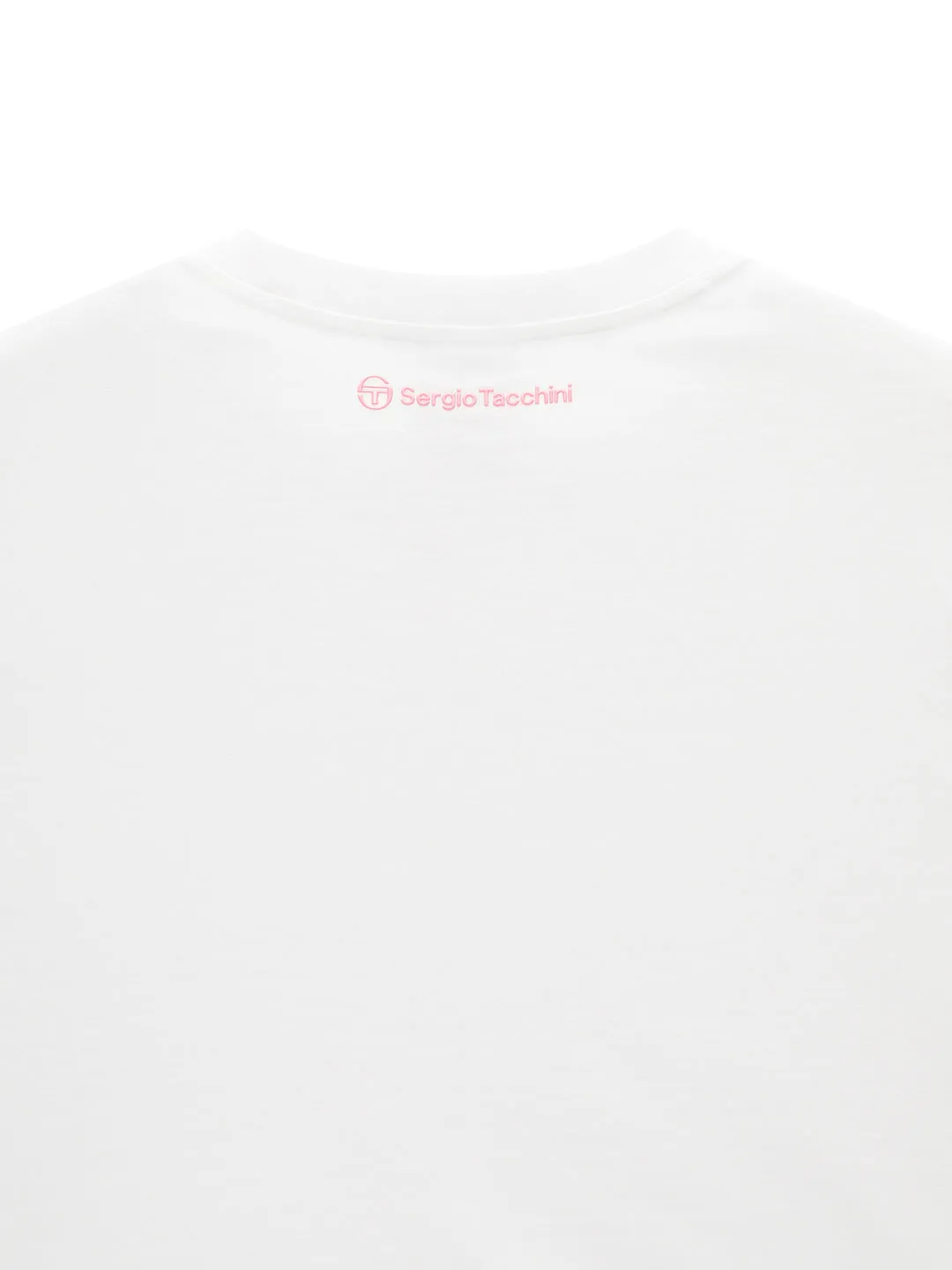 Color Block Crop T-Shirt- Off White/ Red