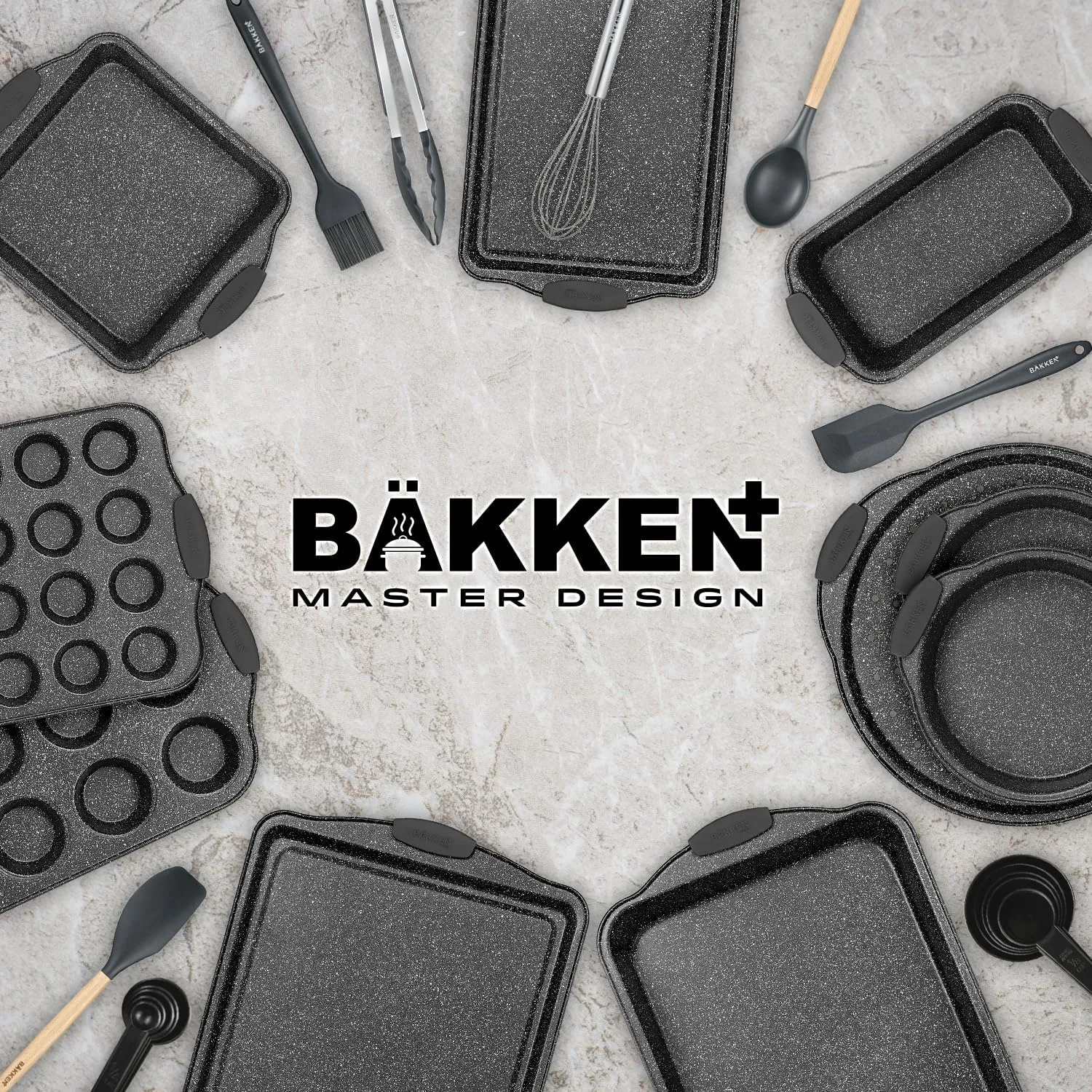Cookie Sheets for Baking Nonstick Set - 3-Piece Stackable Carbon Steel Baking
