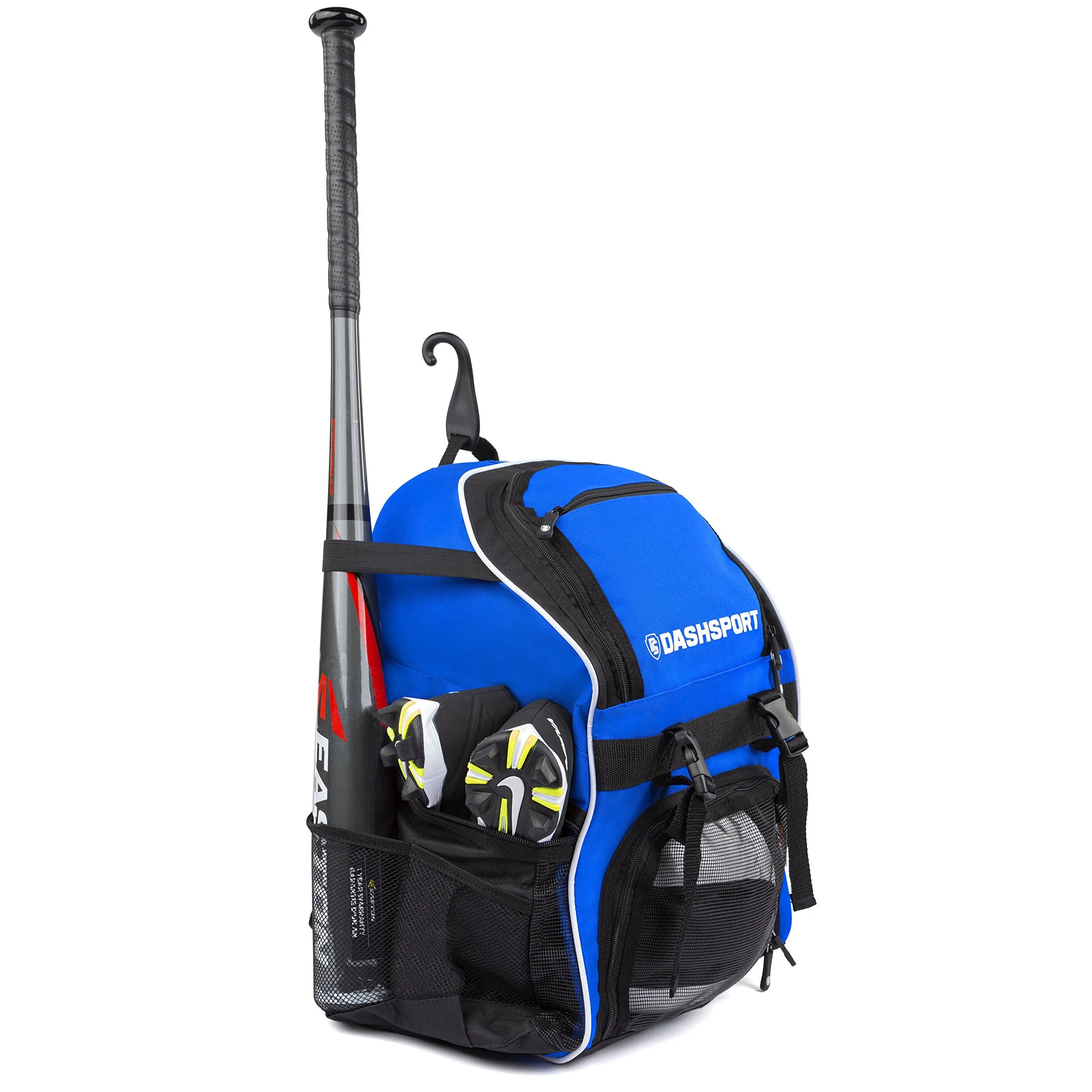 DashSport Baseball Bag Youth Backpack - Spacious 18 x 12 x 10 inches