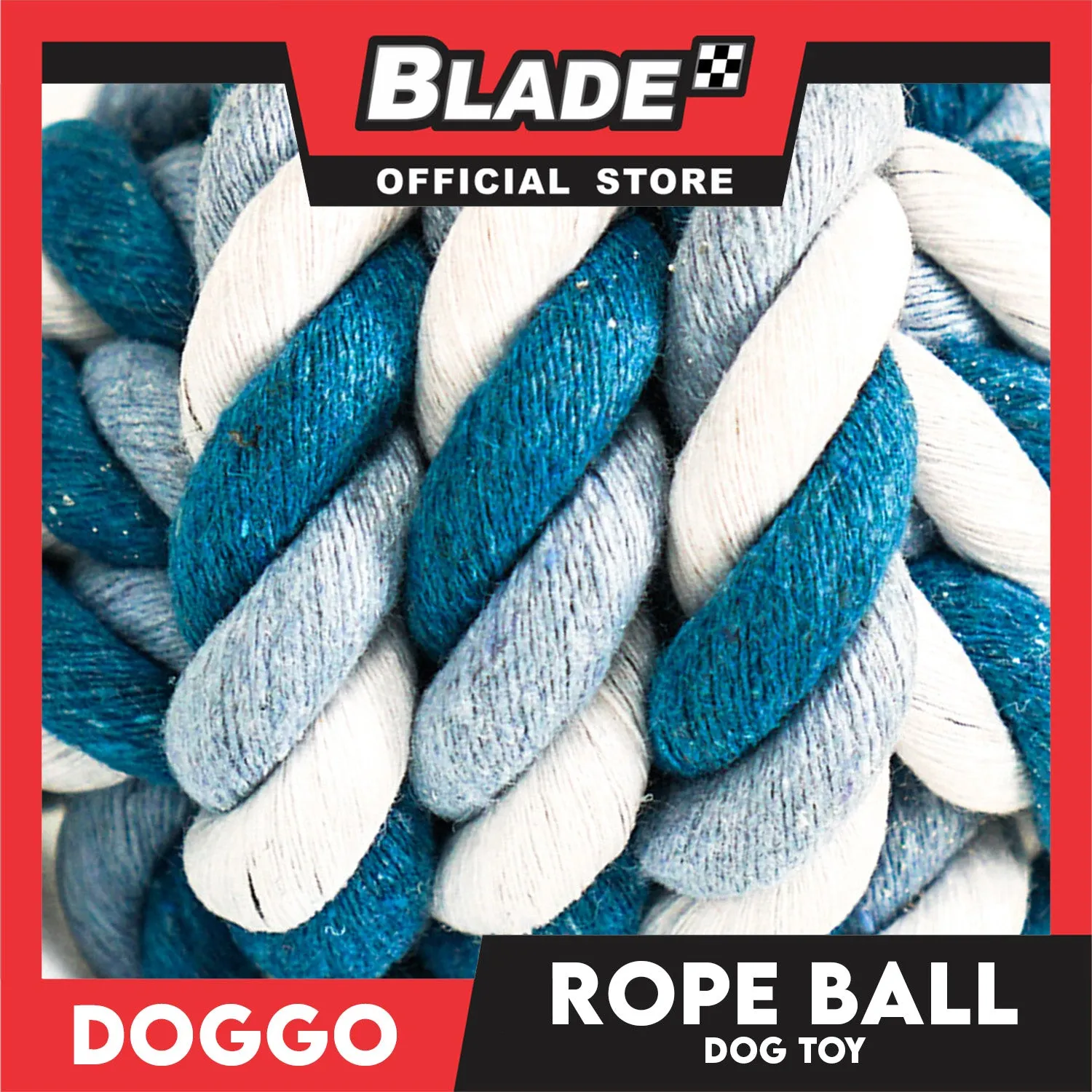 Doggo Rope Ball Small Size (Blue) Perfect Toy for Dog