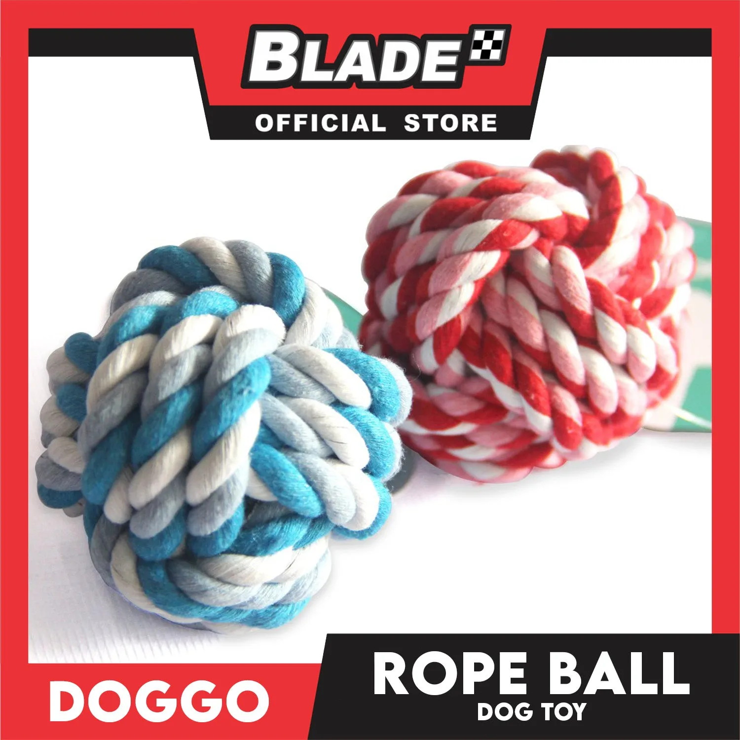 Doggo Rope Ball Small Size (Blue) Perfect Toy for Dog