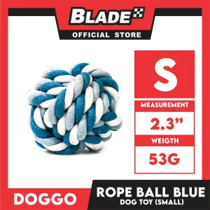 Doggo Rope Ball Small Size (Blue) Perfect Toy for Dog