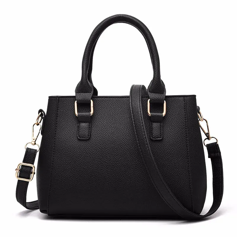 Embroidered Leather Messenger Bag with Fur Ball – Women's Handbag