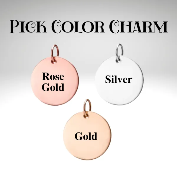 Engraved Baseball Bat Round Necklace