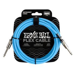 Ernie Ball Flex Instrument Cable 10ft, Blue