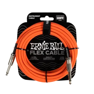 Ernie Ball Flex Instrument Cable 20ft, Orange