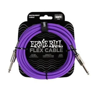 Ernie Ball (P06415) 10ft Flex Instrument Cable Purple