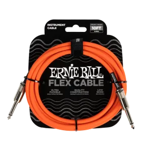 Ernie Ball (P06416) 10ft Flex Instrument Cable Orange