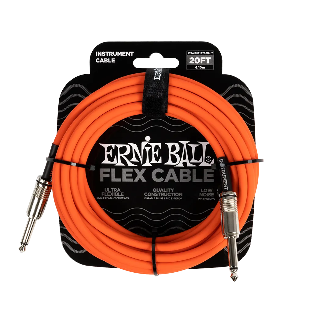 Ernie Ball (P06421) 20ft Flex Instrument Cable Orange