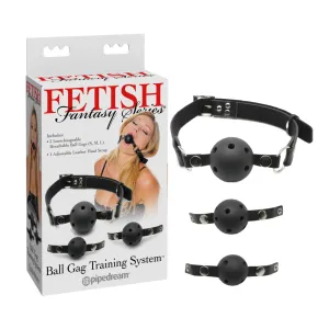 Fetish Fantasy Series Ball Gag Training System Black