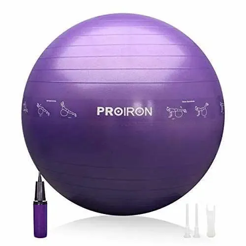 Fitness Yoga Ball with Postures - 55/65/75cm