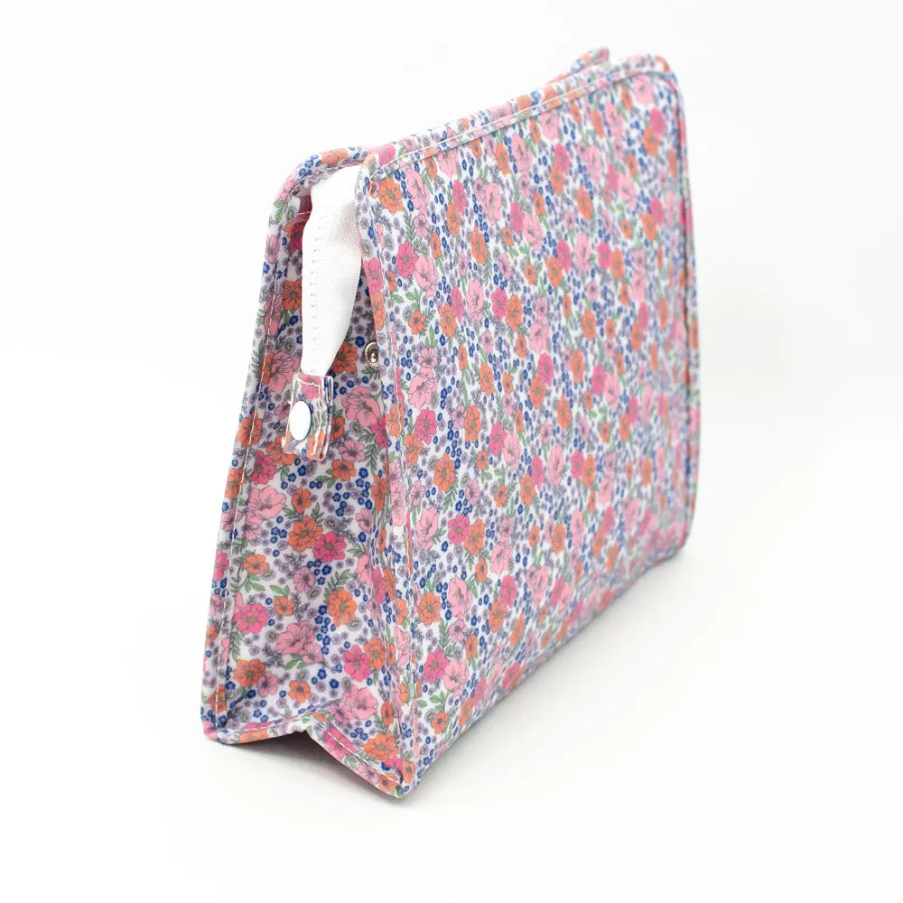 Garden Floral Large Roadie by TRVL Design - Monogrammed Diaper Bag Organizer - Zippered Pouch