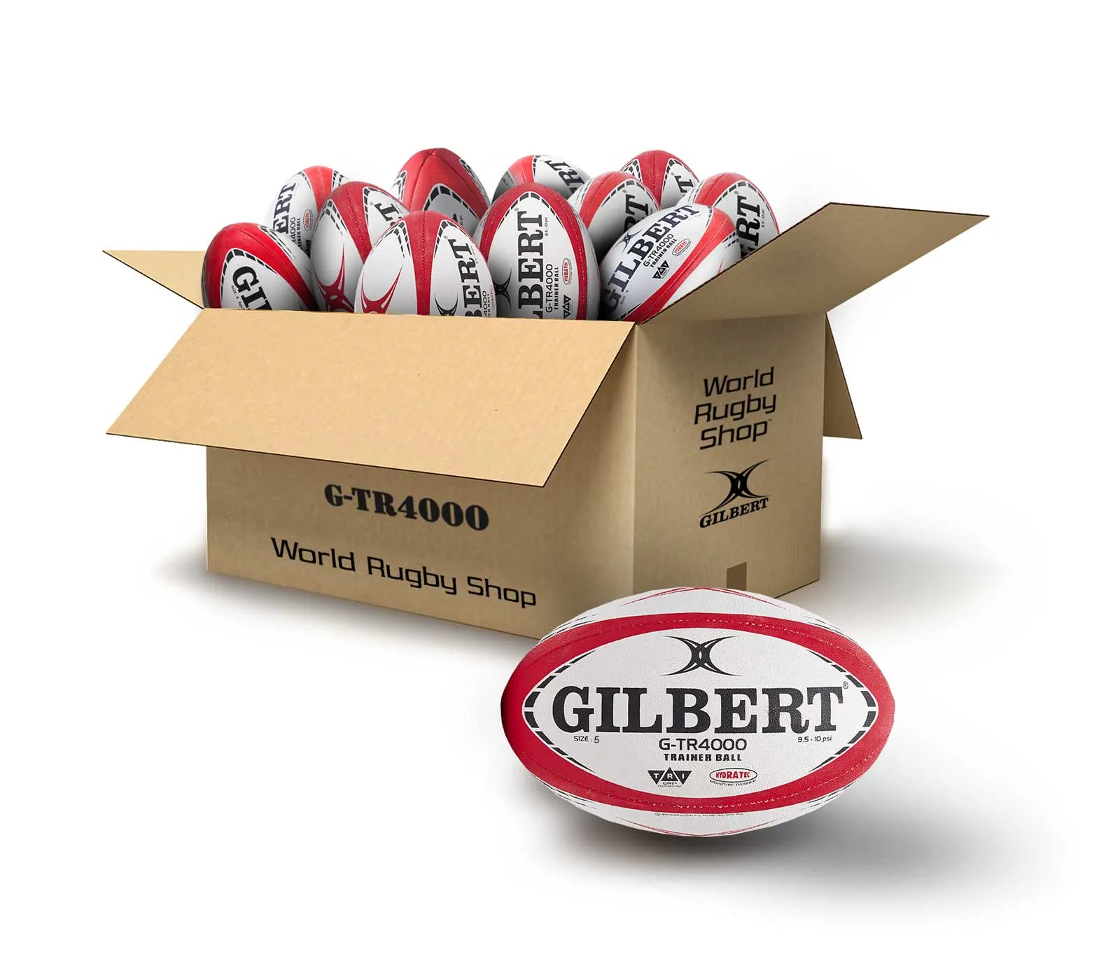 Gilbert G-TR4000 Red Training Balls - Box of 25 Size 5 Balls