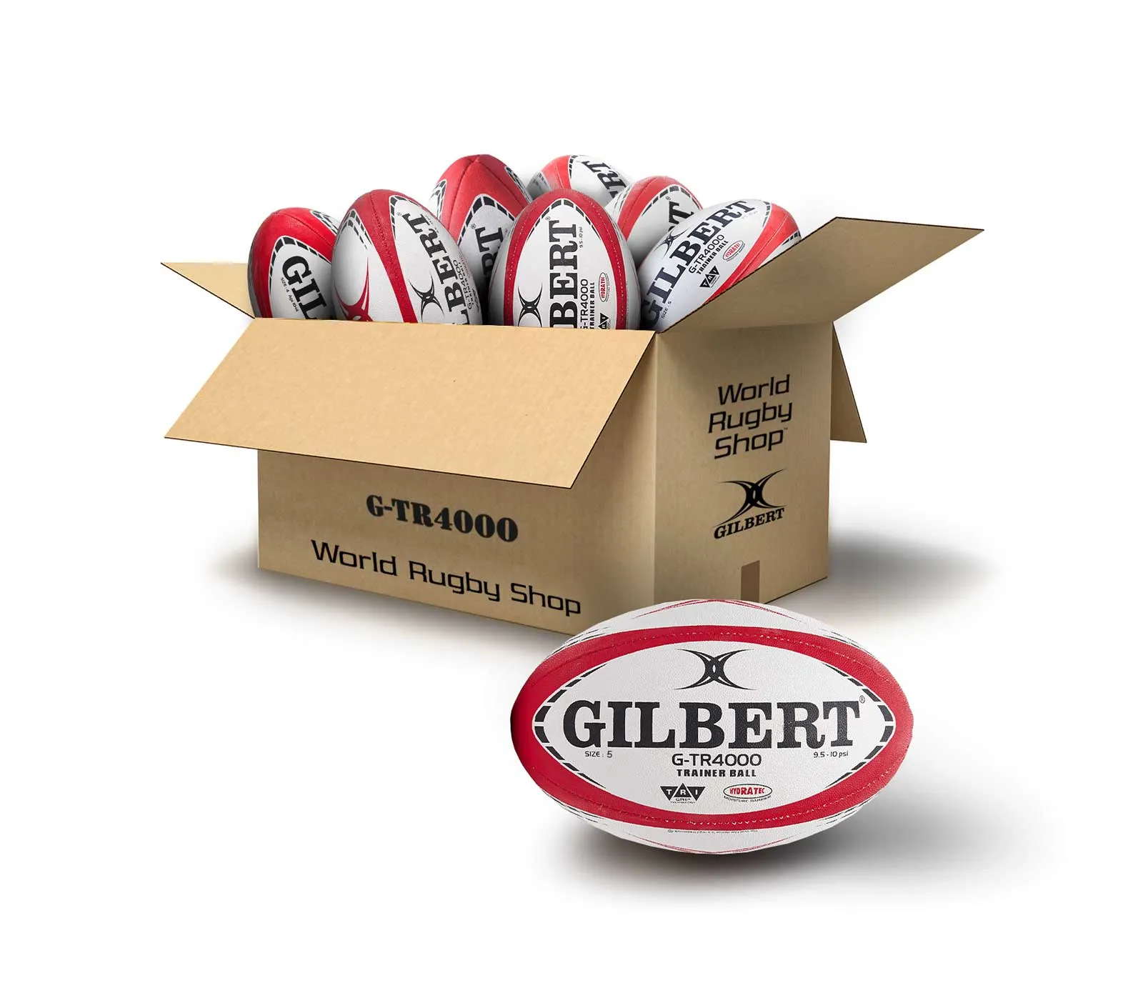 Gilbert G-TR4000 Size 5 Red Training Ball Bundles