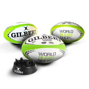 Gilbert WRS G-TR4000 Rugby Training Ball Size 5 Set of 3   Kicking Tee