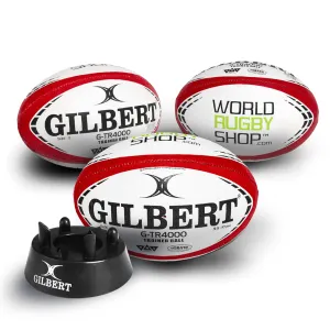 Gilbert WRS G-TR4000 Training Ball Set: 3 Size 5 Red Balls   Kicking Tee